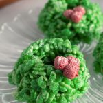 green rice krispie treats in the shape of a wreath