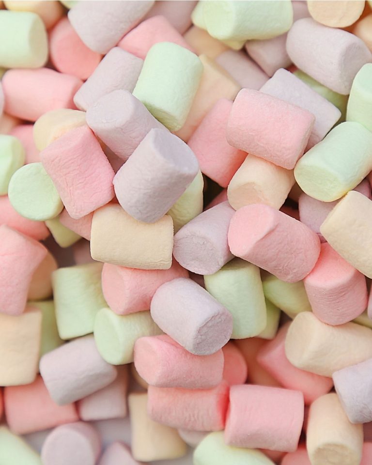 mini pastel marshmallows in a pile